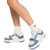 imageDREAM PAIRS Women Platform Chunky Sneakers Leather Oli Casual Fashion SneakerWhiteBlue