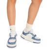 imageDREAM PAIRS Women Platform Chunky Sneakers Leather Oli Casual Fashion SneakerWhiteBlue