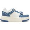 imageDREAM PAIRS Women Platform Chunky Sneakers Leather Oli Casual Fashion SneakerWhiteBlue