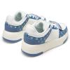 imageDREAM PAIRS Women Platform Chunky Sneakers Leather Oli Casual Fashion SneakerWhiteBlue