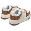 imageDREAM PAIRS Women Platform Chunky Sneakers Leather Oli Casual Fashion SneakerWhiteBrown