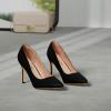 imageDREAM PAIRS Womens Closed Toe High Heels Dress Pointed Toe Wedding Pump ShoesBlackPu