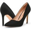 imageDREAM PAIRS Womens Closed Toe High Heels Dress Pointed Toe Wedding Pump ShoesBlackSuede