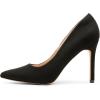 imageDREAM PAIRS Womens Closed Toe High Heels Dress Pointed Toe Wedding Pump ShoesBlackSuede