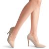 imageDREAM PAIRS Womens Closed Toe High Heels Dress Pointed Toe Wedding Pump ShoesNudeSuede