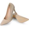 imageDREAM PAIRS Womens Closed Toe High Heels Dress Pointed Toe Wedding Pump ShoesNudeSuede
