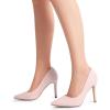 imageDREAM PAIRS Womens Closed Toe High Heels Dress Pointed Toe Wedding Pump ShoesPinkSuede