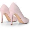 imageDREAM PAIRS Womens Closed Toe High Heels Dress Pointed Toe Wedding Pump ShoesPinkSuede