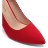 imageDREAM PAIRS Womens Closed Toe High Heels Dress Pointed Toe Wedding Pump ShoesRedSuede