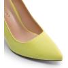 imageDREAM PAIRS Womens Closed Toe High Heels Dress Pointed Toe Wedding Pump ShoesYellowSuede