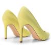 imageDREAM PAIRS Womens Closed Toe High Heels Dress Pointed Toe Wedding Pump ShoesYellowSuede