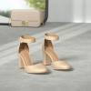 imageDREAM PAIRS Womens High Heel Ankle Strap Closed Toe Chunky Wedding Pumps ShoesGold Glitter