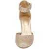 imageDREAM PAIRS Womens High Heel Ankle Strap Closed Toe Chunky Wedding Pumps ShoesGold Glitter