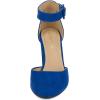 imageDREAM PAIRS Womens High Heel Ankle Strap Closed Toe Chunky Wedding Pumps ShoesRoyal Blue Suede