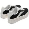 imageDREAM PAIRS Womens Platform Fashion Sneakers Chunky Casual Tennis Shoes Trendy Sneakers for WomenBlackWhite