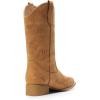 imageDREAM PAIRS Womens Square Toe Cowboy Cowgirl Boots Pull On Low Chunky Heel Mid Calf Western Boots with Embroidered Stitched for Theme Party Country ConcertTan