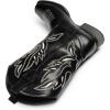 imageDREAM PAIRS Womens Square Toe Cowboy Cowgirl Boots Pull On Low Chunky Heel Mid Calf Western Boots with Embroidered Stitched for Theme Party Country ConcertBlack1