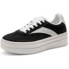imageDREAM PAIRS Womens Platform Fashion Sneakers Chunky Casual Tennis Shoes Trendy Sneakers for WomenBlackWhite