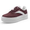imageDREAM PAIRS Womens Platform Fashion Sneakers Chunky Casual Tennis Shoes Trendy Sneakers for WomenWine Red