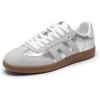 imageDREAM PAIRS Womens Tennis Sneakers Walking Nia Flat LowTop Casual LaceUp Comfortable Fashion Sneakers ShoesSilver