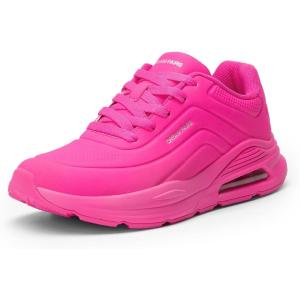 imageDREAM PAIRS Women Platform Wedge Walking Reese Chunky Shoes High Heel Air Cushion Casual Fashion SneakerHot Pink