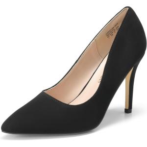 imageDREAM PAIRS Womens Closed Toe High Heels Dress Pointed Toe Wedding Pump ShoesBlackNubuck