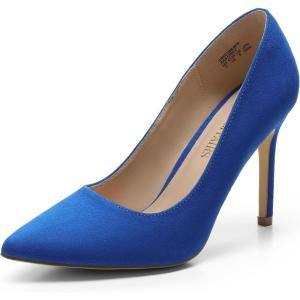 imageDREAM PAIRS Womens Closed Toe High Heels Dress Pointed Toe Wedding Pump ShoesRoyalBlue