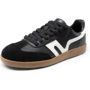 imageDREAM PAIRS Womens Tennis Sneakers Walking Nia Flat LowTop Casual LaceUp Comfortable Fashion Sneakers ShoesBlackWhite