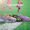 imageDREAM PAIRS Boys Girls Soccer Cleats Youth Firm Groud Athletic Outdoor Trainning Football Shoes for LittleBig KidBlackNeonGreen