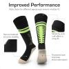 imageDREAM PAIRS Boys Girls Soccer Cleats Youth Firm Groud Athletic Outdoor Trainning Football Shoes for LittleBig KidBlackNeonGreenSock