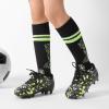 imageDREAM PAIRS Boys Girls Soccer Cleats Youth Firm Groud Athletic Outdoor Trainning Football Shoes for LittleBig KidBlackNeonGreenSock