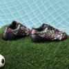 imageDREAM PAIRS Boys Girls Soccer Cleats Youth Firm Groud Athletic Outdoor Trainning Football Shoes for LittleBig KidBlackRed