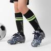 imageDREAM PAIRS Boys Girls Soccer Cleats Youth Firm Groud Athletic Outdoor Trainning Football Shoes for LittleBig KidDarkGreyRoyalBlueSock