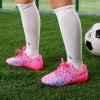imageDREAM PAIRS Boys Girls Soccer Cleats Youth Firm Groud Athletic Outdoor Trainning Football Shoes for LittleBig KidFuchsiaPinkRoyalBlue