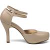 imageDREAM PAIRS Office02 Womens Classy Mary Jane Double Ankle Strap Almond Toe High Heel PumpsNudePat