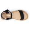 imageDREAM PAIRS Womens Ankle Strap Flat Sandals Open Toes One Band Buckle Summer Dressy SandalsBlackGlitter
