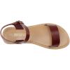 imageDREAM PAIRS Womens Ankle Strap Flat Sandals Open Toes One Band Buckle Summer Dressy SandalsBrownpu