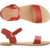 imageDREAM PAIRS Womens Ankle Strap Flat Sandals Open Toes One Band Buckle Summer Dressy SandalsRed
