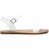 imageDREAM PAIRS Womens Ankle Strap Flat Sandals Open Toes One Band Buckle Summer Dressy SandalsWhitepu