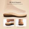 imageDREAM PAIRS Womens Arch Support Slides Flat Sandals Soft Cushion Slippers With Adjustable StrapsBlack