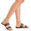 imageDREAM PAIRS Womens Arch Support Slides Flat Sandals Soft Cushion Slippers With Adjustable StrapsBrown