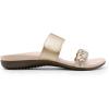 imageDREAM PAIRS Womens Arch Support Slides Flat Sandals Soft Cushion Slippers With Adjustable StrapsGold