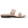 imageDREAM PAIRS Womens Arch Support Slides Flat Sandals Soft Cushion Slippers With Adjustable StrapsNude