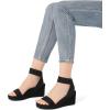 imageDREAM PAIRS Womens Elastic Ankle Strap Open Toe Platform Wedge Sandals Comfortable Summer ShoesBlack