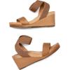 imageDREAM PAIRS Womens Elastic Ankle Strap Open Toe Platform Wedge Sandals Comfortable Summer ShoesCamel
