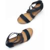imageDREAM PAIRS Womens Elastic Ankle Strap Open Toe Platform Wedge Sandals Comfortable Summer ShoesNavy3