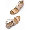 imageDREAM PAIRS Womens Elastic Ankle Strap Open Toe Platform Wedge Sandals Comfortable Summer ShoesNude3