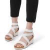 imageDREAM PAIRS Womens Elastic Ankle Strap Open Toe Platform Wedge Sandals Comfortable Summer ShoesWhite3
