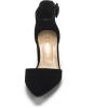 imageDREAM PAIRS Womens Low Heel Pump ShoesBlackNubuck