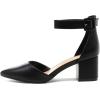imageDREAM PAIRS Womens Low Heel Pump ShoesBlackPu